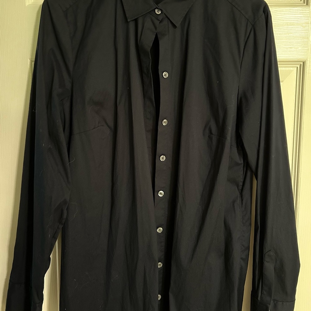 Ann Taylor Classic Navy Blue Blouse
